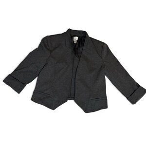 Lauren Conrad y2k Gray Cropped Work Blazer - Plus Size 14
